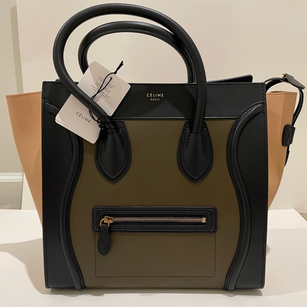 Celine Mini Luggage Tote - Tricolor in Anthracite